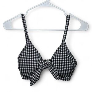 FREE WITH PURCHASE Xhilaration Black and White Plaid Bikini TOP ONLY